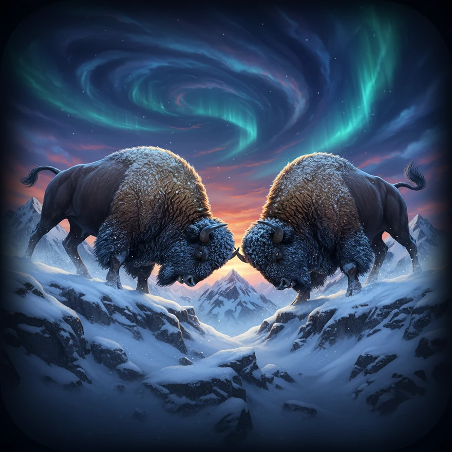 Bison Battle w Brionis
